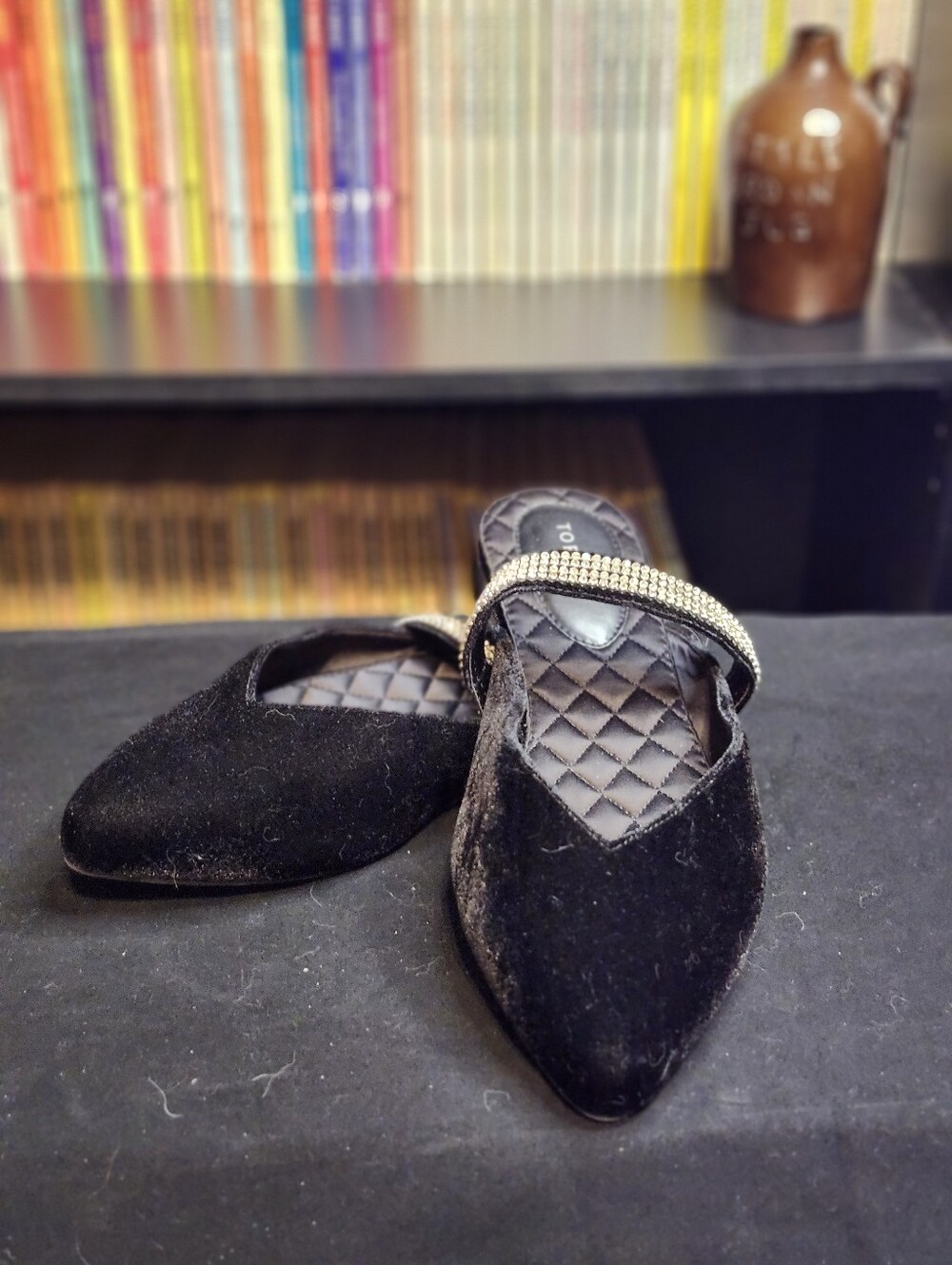 Torrid Velvet And Rhinestone Mules